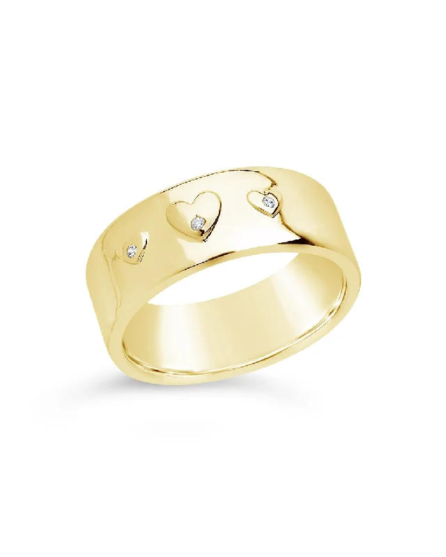 Accessorize For Less – Luxury Jewelry At Affordable Prices CZ Engraved Heart Band Ring