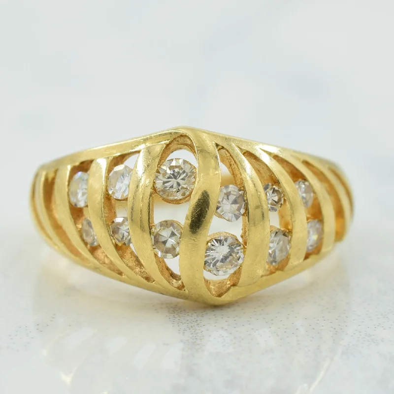 Delicate Crystal Jewelry For Sophisticated Charm Channel Set Diamond Ring | 0.35ctw | SZ 6.75 | Delicate Crystal Jewelry For Sophisticated Charm Channel Set Diamond Ring | 0.35ctw | SZ 6.75 |