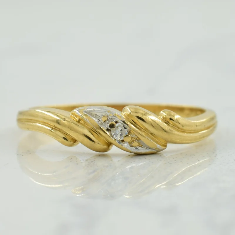 Celebrate Every Occasion With Sparkling Savings Solitaire Diamond Bypass Ring | 0.02ct | SZ 5.75 | Celebrate Every Occasion With Sparkling Savings Solitaire Diamond Bypass Ring | 0.02ct | SZ 5.75 |