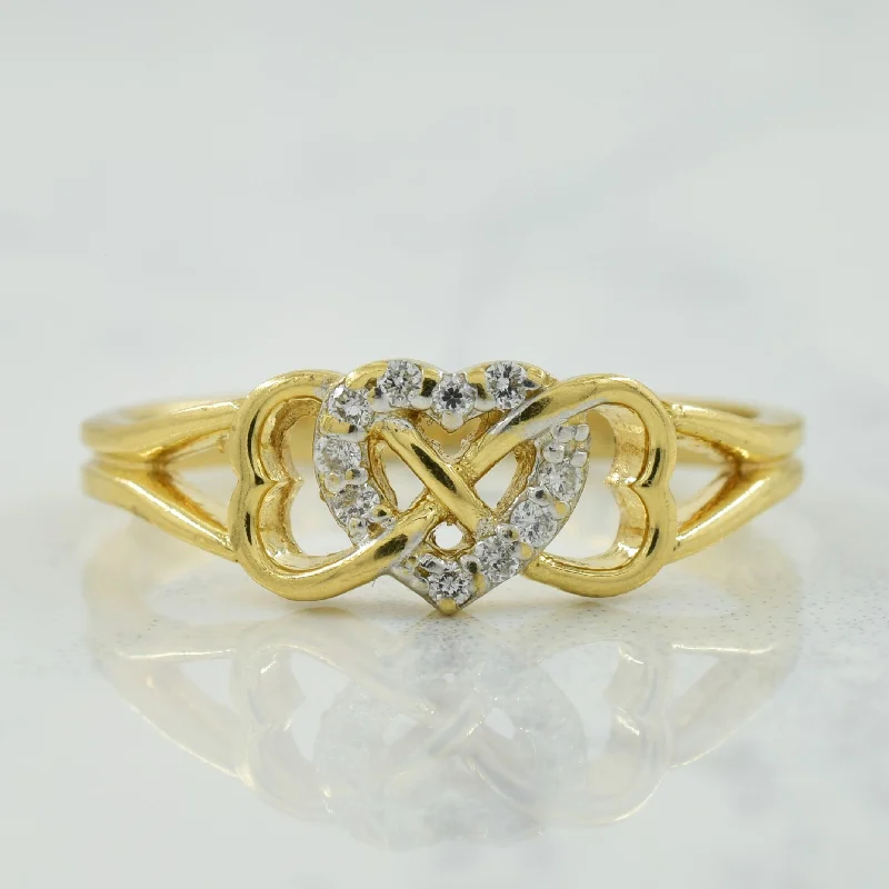 Shine Without Limits – Jewelry Sale Happening Now Diamond Heart Ring | 0.09ctw | SZ 9 |