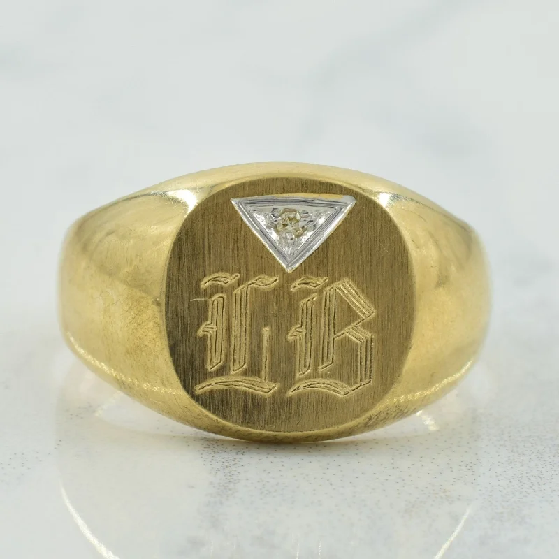 Customized Silver Jewelry For Unique Style 'LB' Initialed Diamond Ring | 0.01ct | SZ 9.25 | Customized Silver Jewelry For Unique Style 'LB' Initialed Diamond Ring | 0.01ct | SZ 9.25 |