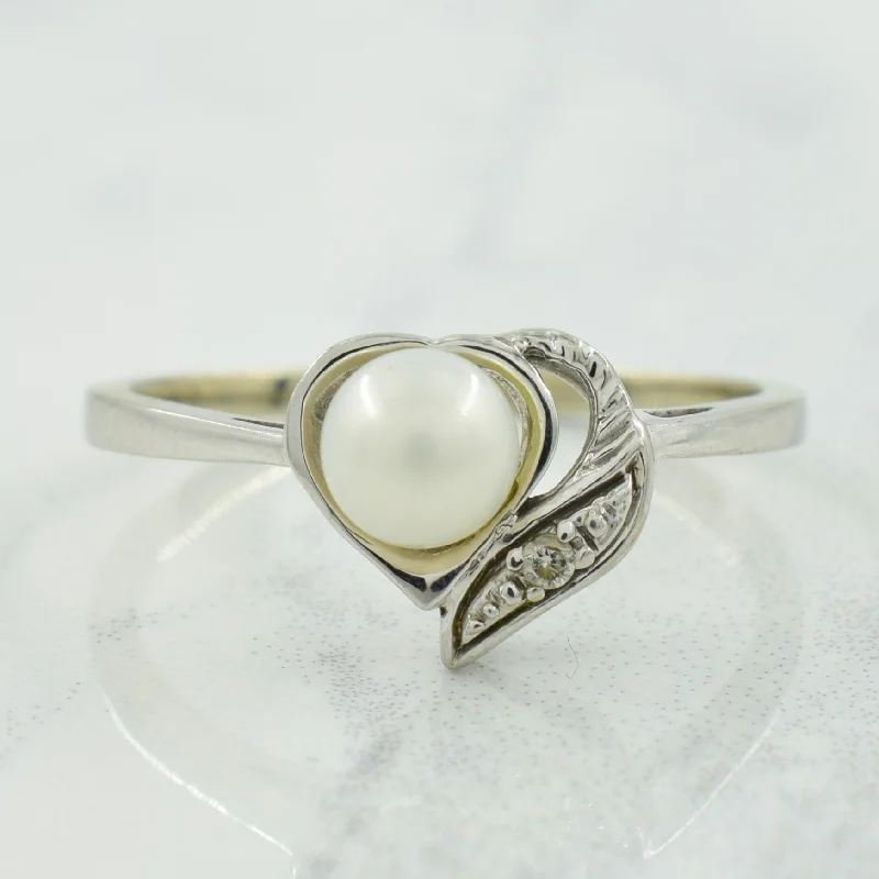 Elegant Jewelry At Unbeatable Offers – Shop Before It's Gone Pearl & Diamond Ring | 0.90ct, 0.01ct | SZ 7.5 |