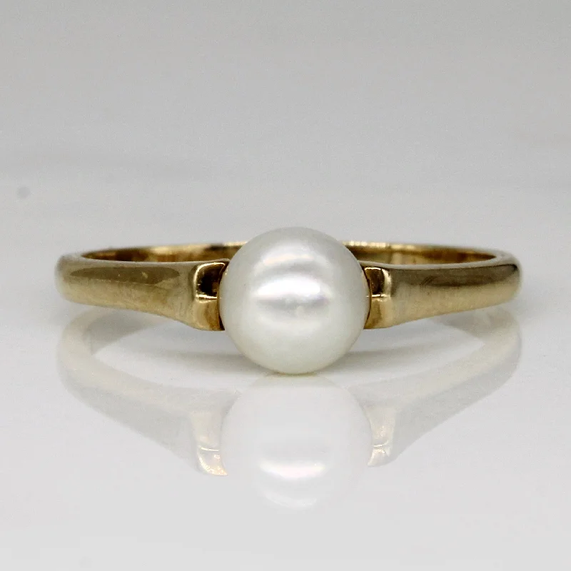Trending Jewelry Styles Now At Limited-Time Discounts Single Stone Pearl Ring | SZ 8.25 |