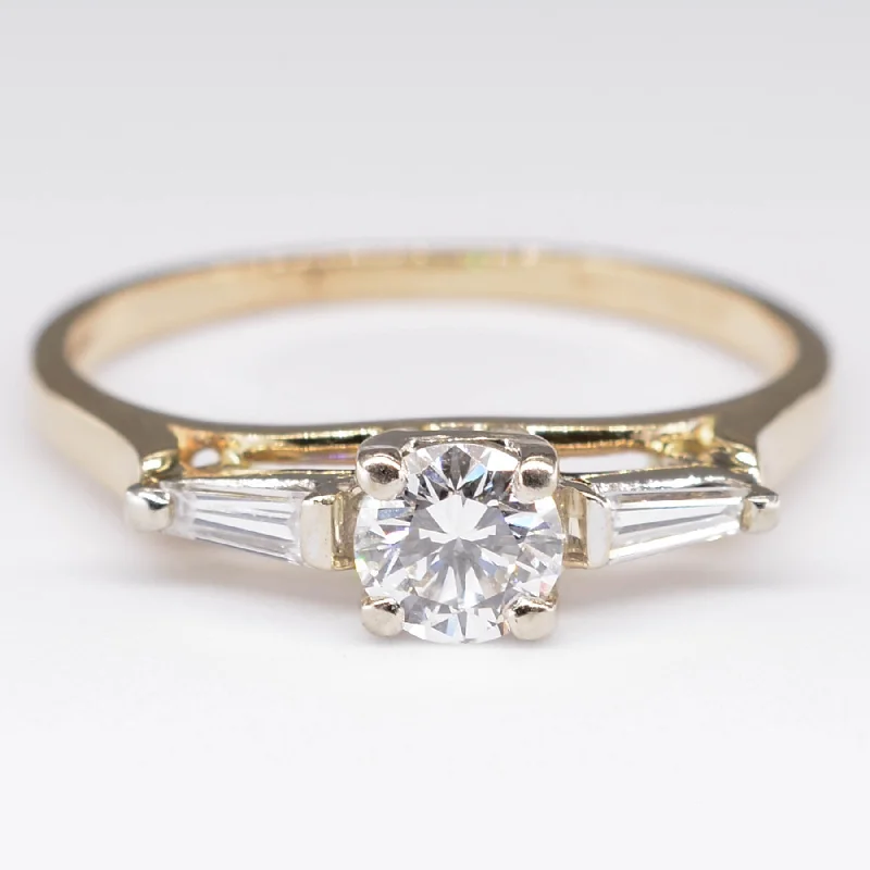 Make Every Moment Shine – Jewelry Discounts Available Three Stone Diamond Engagement Ring | 0.34ct, 0.18ctw | SZ 6.25 |