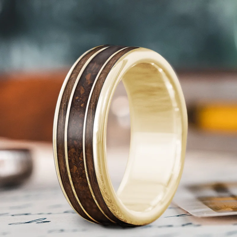 Handcrafted Jewelry Sale – Unique Designs At Low Prices Custom Design - 3-Inlay Wide Center ig0GmU5a6dnjvSo_3fI8IinL