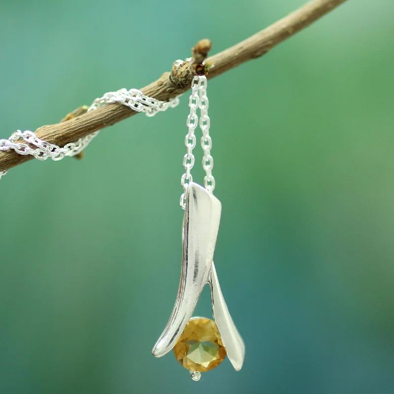 Modern Jewelry At Exclusive Discounts – Shop Today Chennai Sun Modern Jewelry Sterling Silver and Citrine Necklace