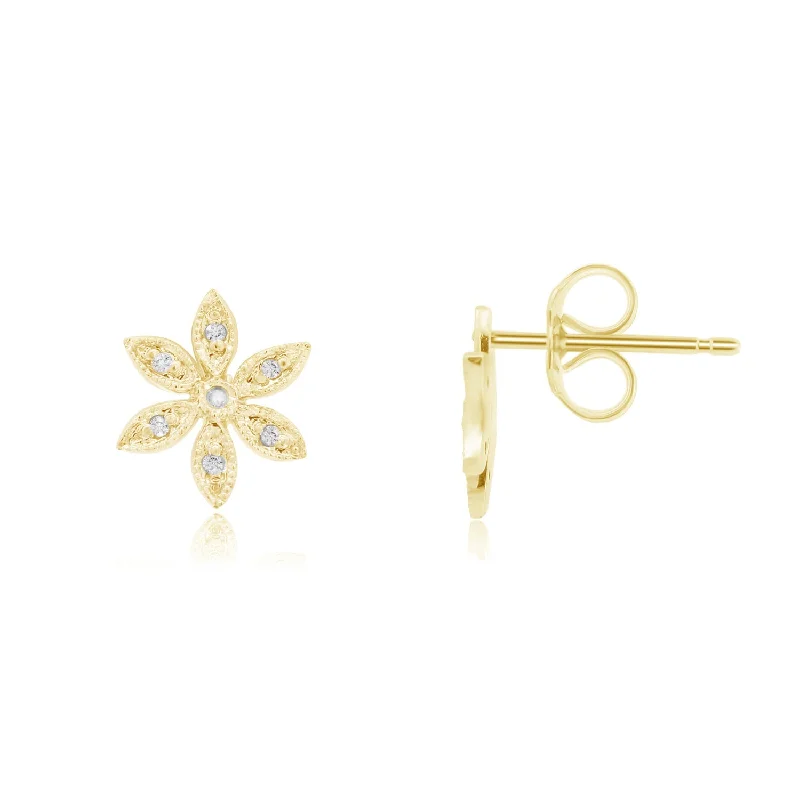 Limited-Time Jewelry Sale – Don't Miss These Deals Diamond Flower Stud Earrings