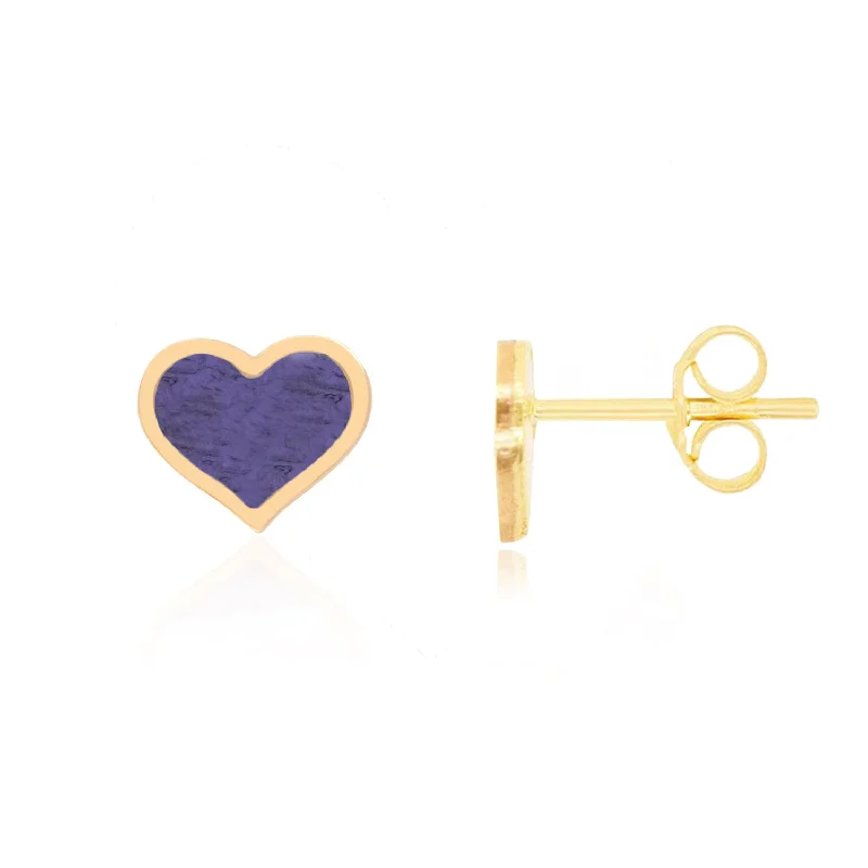 Limited-Time Offer On Elegant Jewelry Pieces Large Amethyst Heart Stud Earrings