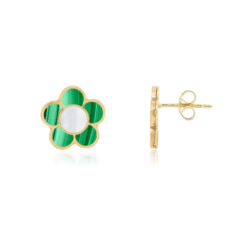 Elegant Jewelry At Unbeatable Offers – Shop Before It's Gone Malachite Daisy Stud Earrings