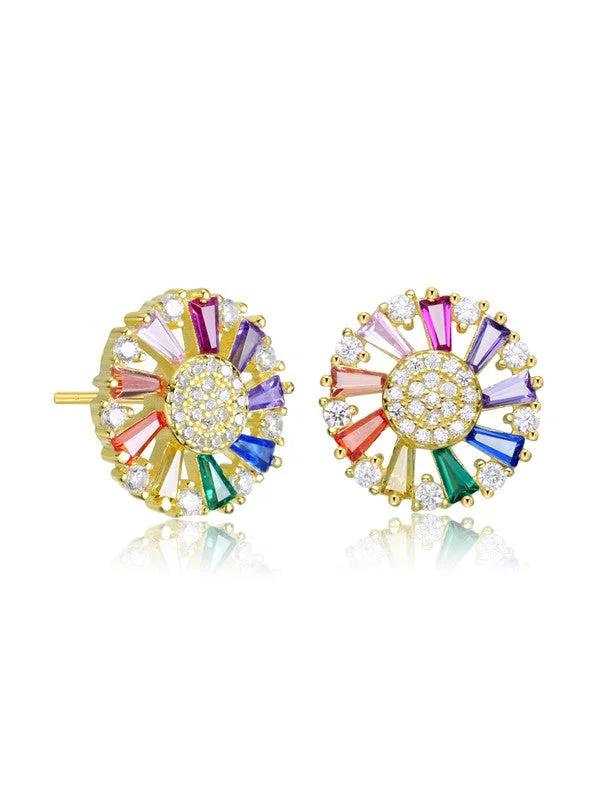 Buy More, Save More On Stunning Jewelry Pieces Sterling Silver with Colored Cubic Zirconia Pinwheel Stud Earrings Buy More, Save More On Stunning Jewelry Pieces Sterling Silver with Colored Cubic Zirconia Pinwheel Stud Earrings