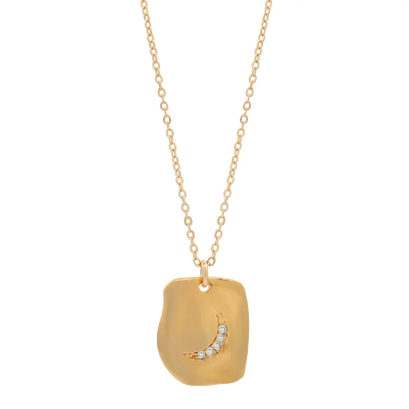 Affordable Elegance – Special Jewelry Sale Now Live SALE - CZ Crescent Moon Square Necklace