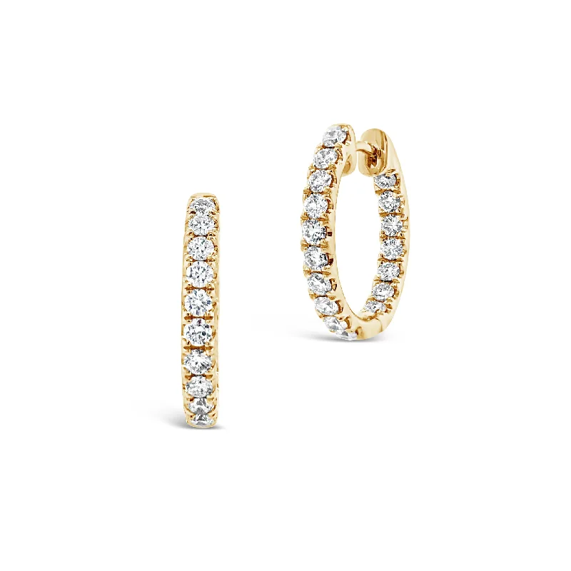 Exclusive Jewelry Sale Event – Shop Now Inside/Outside Diamond Huggie Earrings