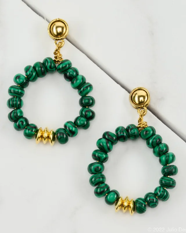 Handcrafted Jewelry Sale – Unique Designs At Low Prices Gemstone Rondelle Earrings (ER604)