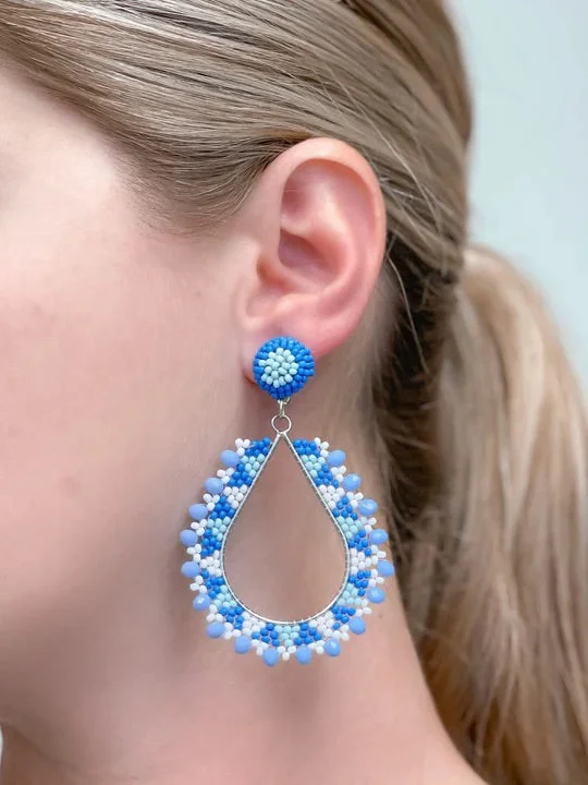 Celebrate With Sparkle – Jewelry Sale Now Live Geometric Teardrop Beaded Dangle Earrings