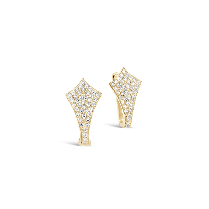 Don't Miss Our Biggest Jewelry Sale Of The Season Kite-Shaped Pave Huggie Earrings
