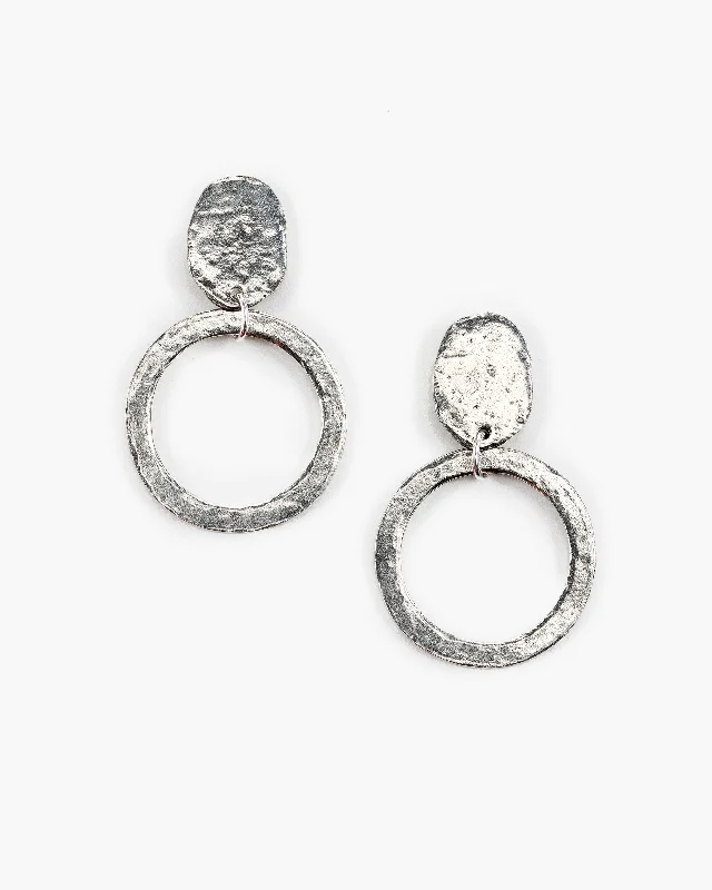 Trending Jewelry Now At Unbeatable Prices Medium Hammered Circle Post Top Earring (ER497)