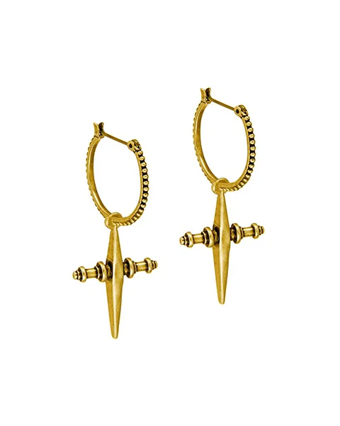 Flash Deals On Fine Jewelry – Shop Before It's Gone Cross Hoops- Gold