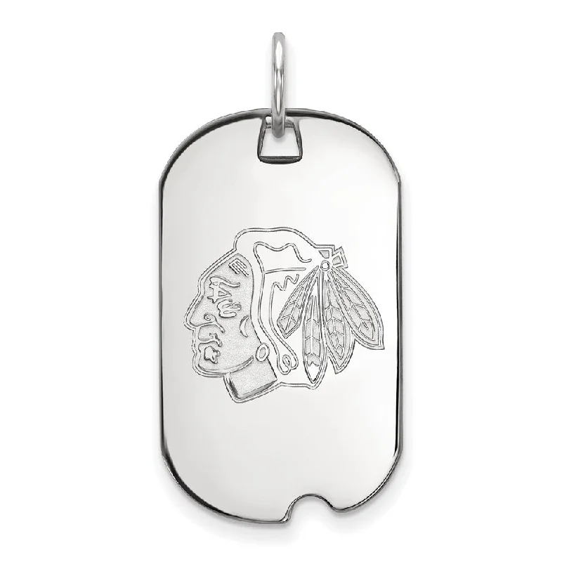 Exclusive Jewelry Sale – Shine For Less 10k White Gold NHL Chicago Blackhawks Dog Tag Pendant Exclusive Jewelry Sale – Shine For Less 10k White Gold NHL Chicago Blackhawks Dog Tag Pendant