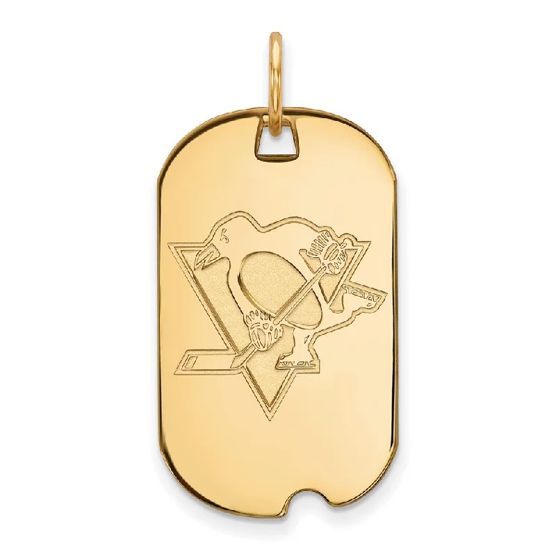 Seasonal Jewelry Deals – Elevate Your Style 10k Yellow Gold NHL Pittsburgh Penguins Dog Tag Pendant Seasonal Jewelry Deals – Elevate Your Style 10k Yellow Gold NHL Pittsburgh Penguins Dog Tag Pendant