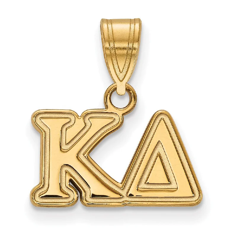 Discounted Jewelry For A Glamorous Look 14K Plated Silver Kappa Delta Medium Greek Letters Pendant Discounted Jewelry For A Glamorous Look 14K Plated Silver Kappa Delta Medium Greek Letters Pendant