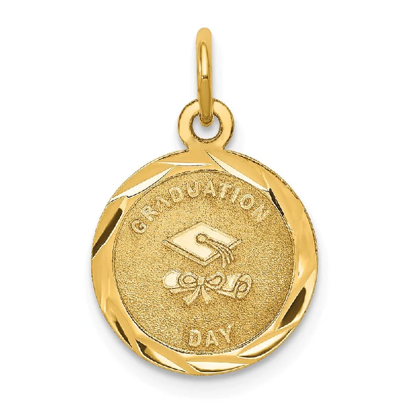 Exclusive Jewelry Offers – Sparkle For Less 14k Yellow Gold Graduation Day Brocaded Disc Charm, 13mm Exclusive Jewelry Offers – Sparkle For Less 14k Yellow Gold Graduation Day Brocaded Disc Charm, 13mm