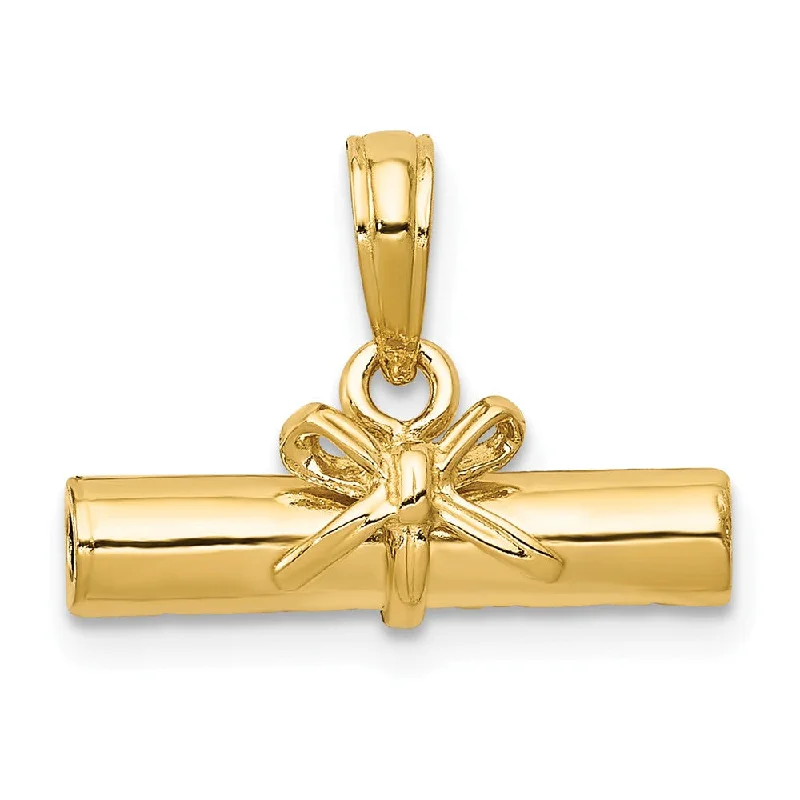 Elegant Jewelry, Exclusive Prices – Shop Now 14k Yellow Gold Three Dimensional Diploma Pendant, 17mm Elegant Jewelry, Exclusive Prices – Shop Now 14k Yellow Gold Three Dimensional Diploma Pendant, 17mm