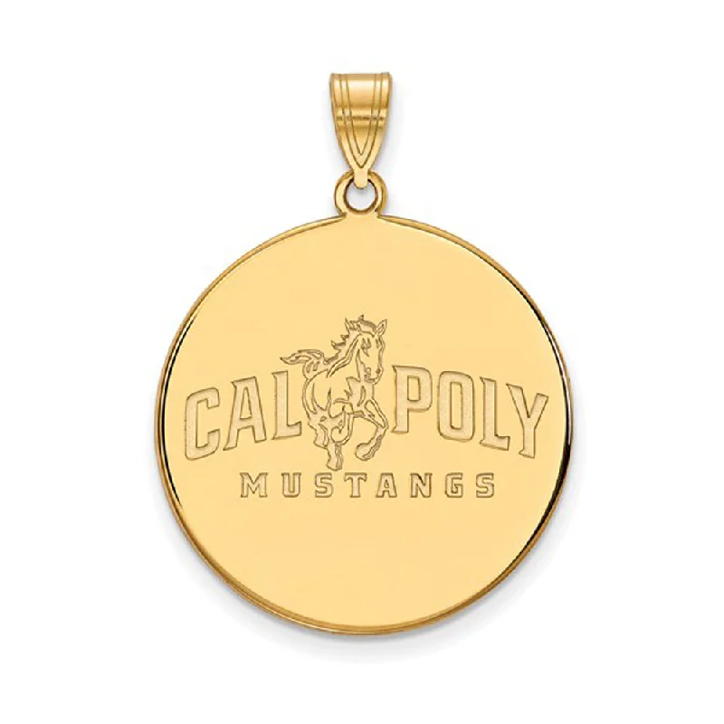 Affordable Luxury Jewelry – Style At A Great Price 14k Gold Plated Silver California Polytechnic State Large Pendant