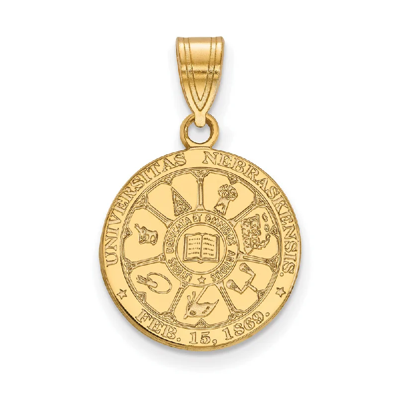 Luxury Jewelry At Unbeatable Discounts 14k Gold Plated Silver U. of Nebraska Medium Crest Pendant Luxury Jewelry At Unbeatable Discounts 14k Gold Plated Silver U. of Nebraska Medium Crest Pendant