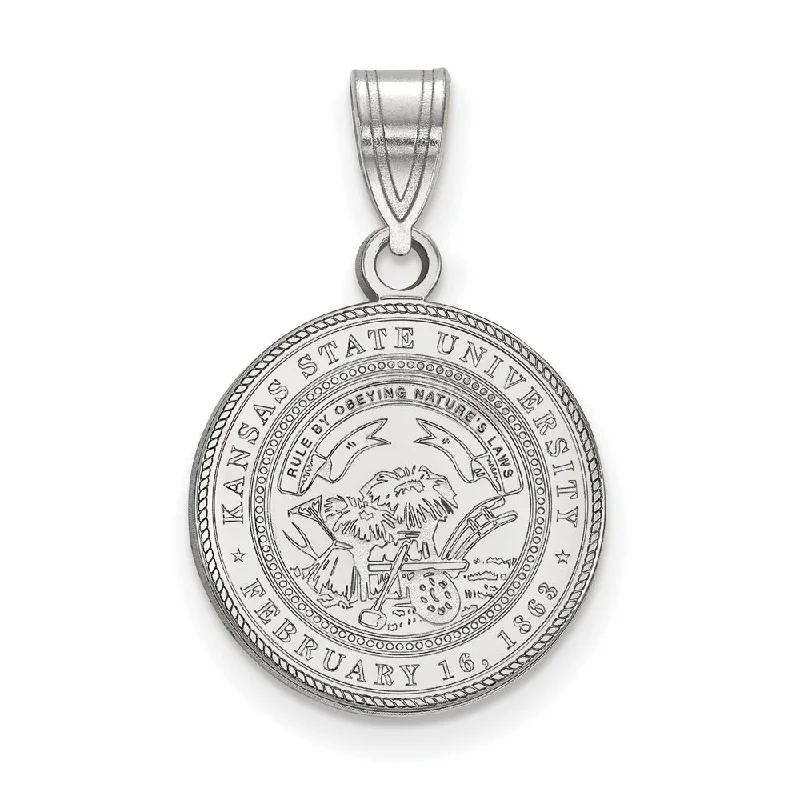 Handcrafted Jewelry Sale – Unique Designs At Low Prices Sterling Silver Kansas State Medium Crest Pendant Handcrafted Jewelry Sale – Unique Designs At Low Prices Sterling Silver Kansas State Medium Crest Pendant