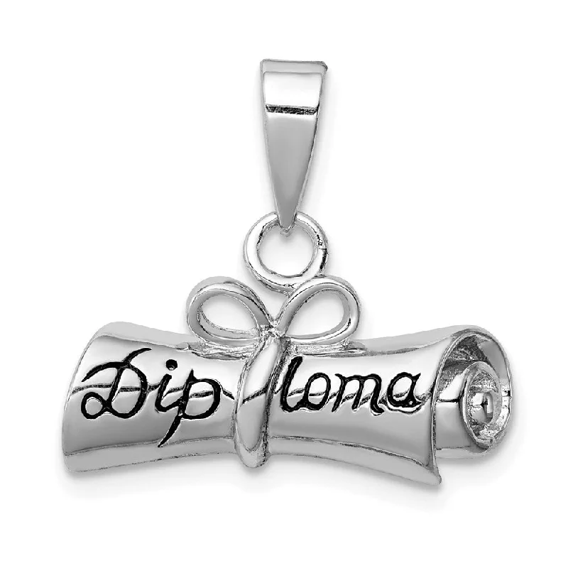 Affordable Luxury Jewelry For Every Occasion Sterling Silver Rolled Diploma Pendant
