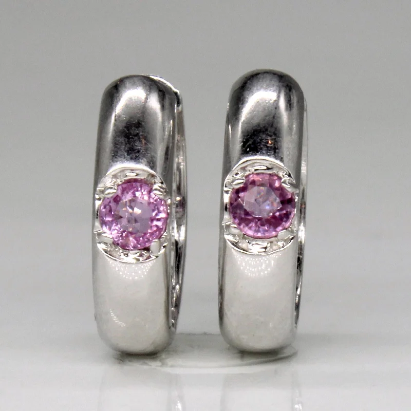 Jewelry Deals That Outshine The Rest Pink Sapphire Hoop Earrings | 0.34ctw |